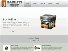 Tablet Screenshot of liabilityshop.com